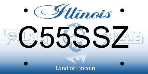 C55SSZ Illinois License Plate