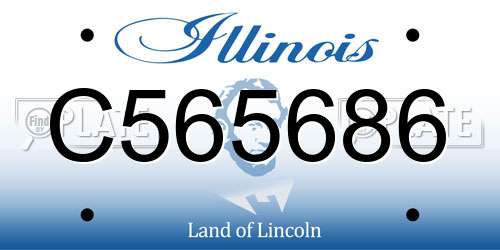 C565686 Illinois License Plate