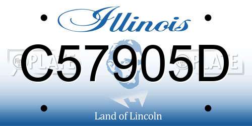 C57905D Illinois License Plate