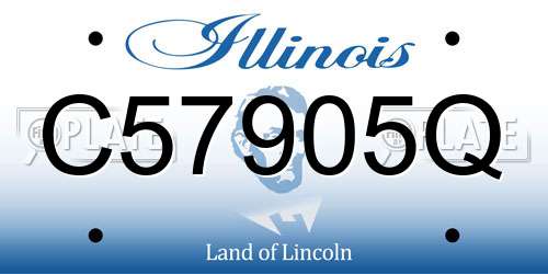 C57905Q Illinois License Plate