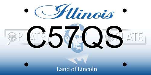 C57QS Illinois License Plate