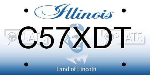 C57XDT Illinois License Plate