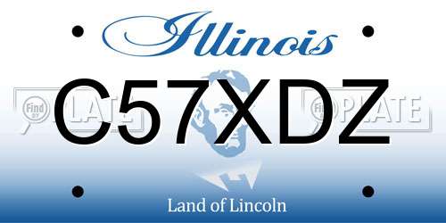 C57XDZ Illinois License Plate