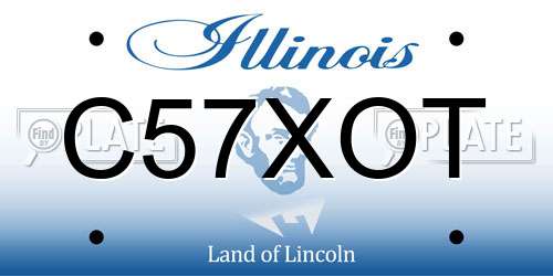 C57XOT Illinois License Plate