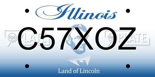 C57XOZ Illinois License Plate