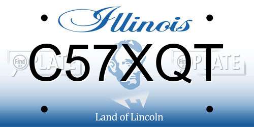 C57XQT Illinois License Plate