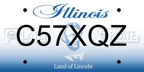 C57XQZ Illinois License Plate