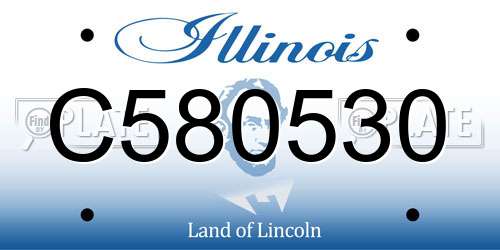 C580530 Illinois License Plate