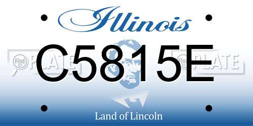 C5815E Illinois License Plate