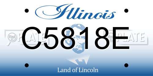 C5818E Illinois License Plate