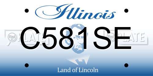 C581SE Illinois License Plate