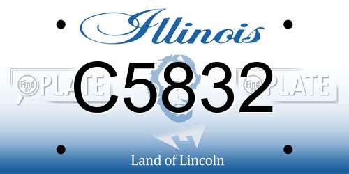 C5832 Illinois License Plate