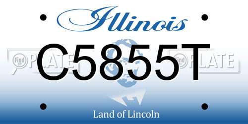 C5855T Illinois License Plate