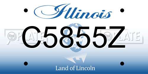 C5855Z Illinois License Plate