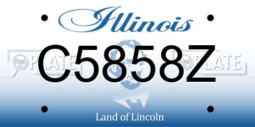 C5858Z Illinois License Plate