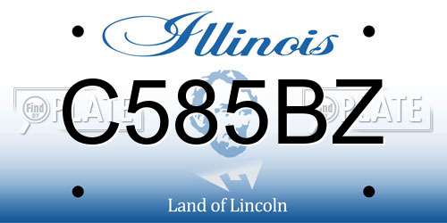 C585BZ Illinois License Plate