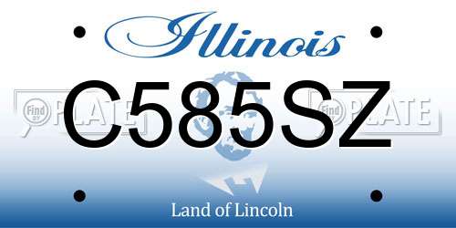 C585SZ Illinois License Plate