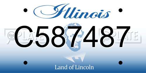 C587487 Illinois License Plate