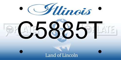 C5885T Illinois License Plate