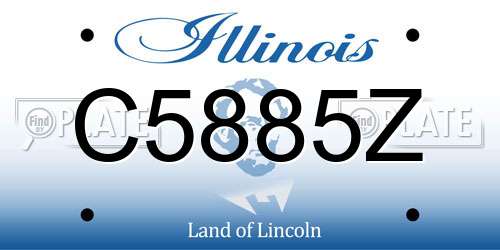 C5885Z Illinois License Plate