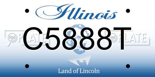 C5888T Illinois License Plate