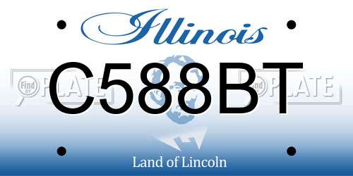 C588BT Illinois License Plate