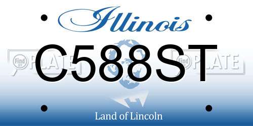 C588ST Illinois License Plate