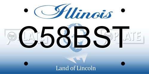 C58BST Illinois License Plate