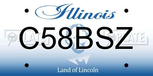 C58BSZ Illinois License Plate