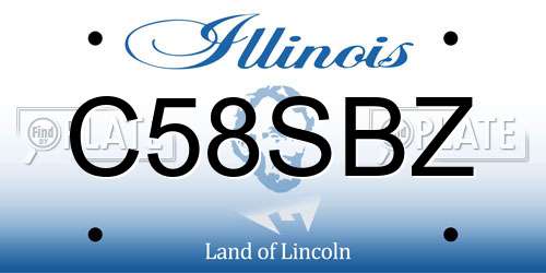 C58SBZ Illinois License Plate