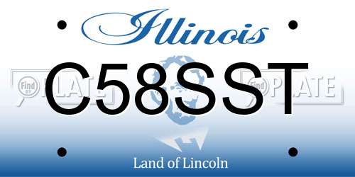 C58SST Illinois License Plate