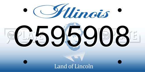 C595908 Illinois License Plate