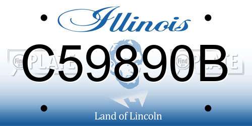 C59890B Illinois License Plate