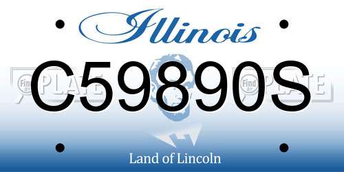 C59890S Illinois License Plate