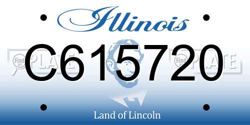 C615720 Illinois License Plate