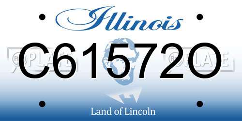 C61572O Illinois License Plate