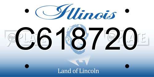 C618720 Illinois License Plate