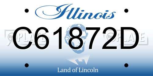 C61872D Illinois License Plate