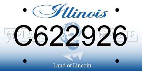 C622926 Illinois License Plate