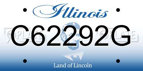 C62292G Illinois License Plate