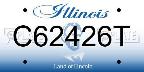 C62426T Illinois License Plate
