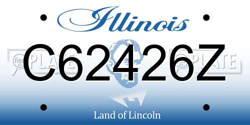 C62426Z Illinois License Plate