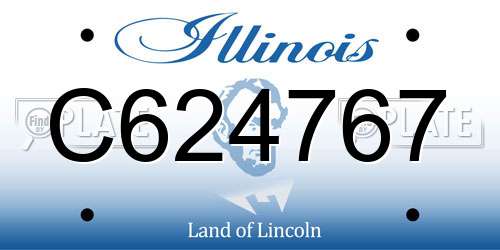 C624767 Illinois License Plate
