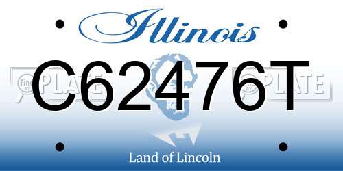 C62476T Illinois License Plate
