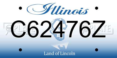 C62476Z Illinois License Plate
