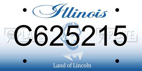 C625215 Illinois License Plate