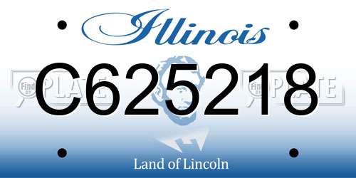 C625218 Illinois License Plate