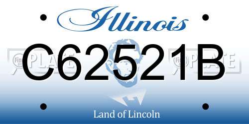 C62521B Illinois License Plate