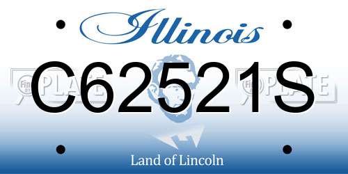 C62521S Illinois License Plate