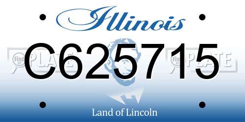 C625715 Illinois License Plate